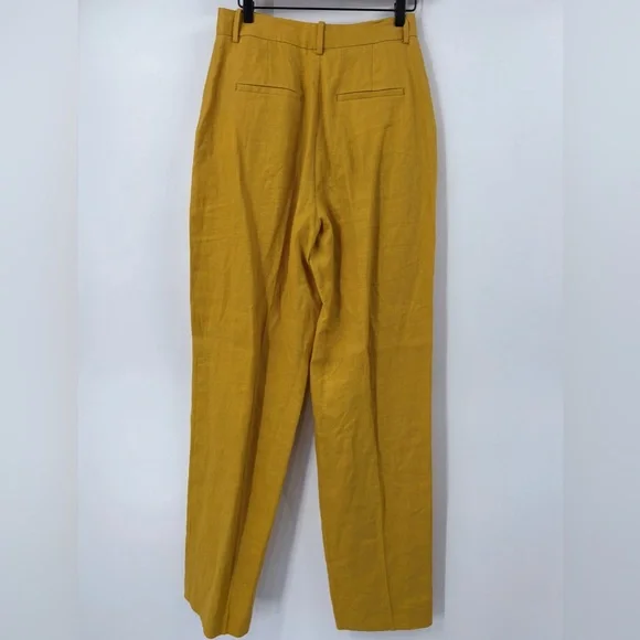 ZARA Women’s Yellow Linen Blazer Pant Set - Picture 11 of 16